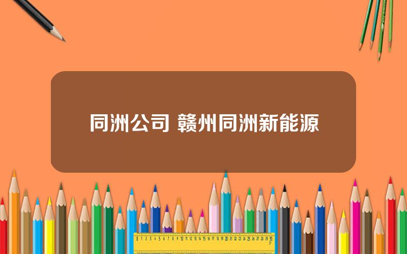 同洲公司 赣州同洲新能源